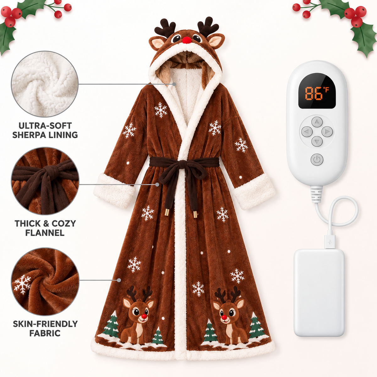 Rudolph Heated Robe